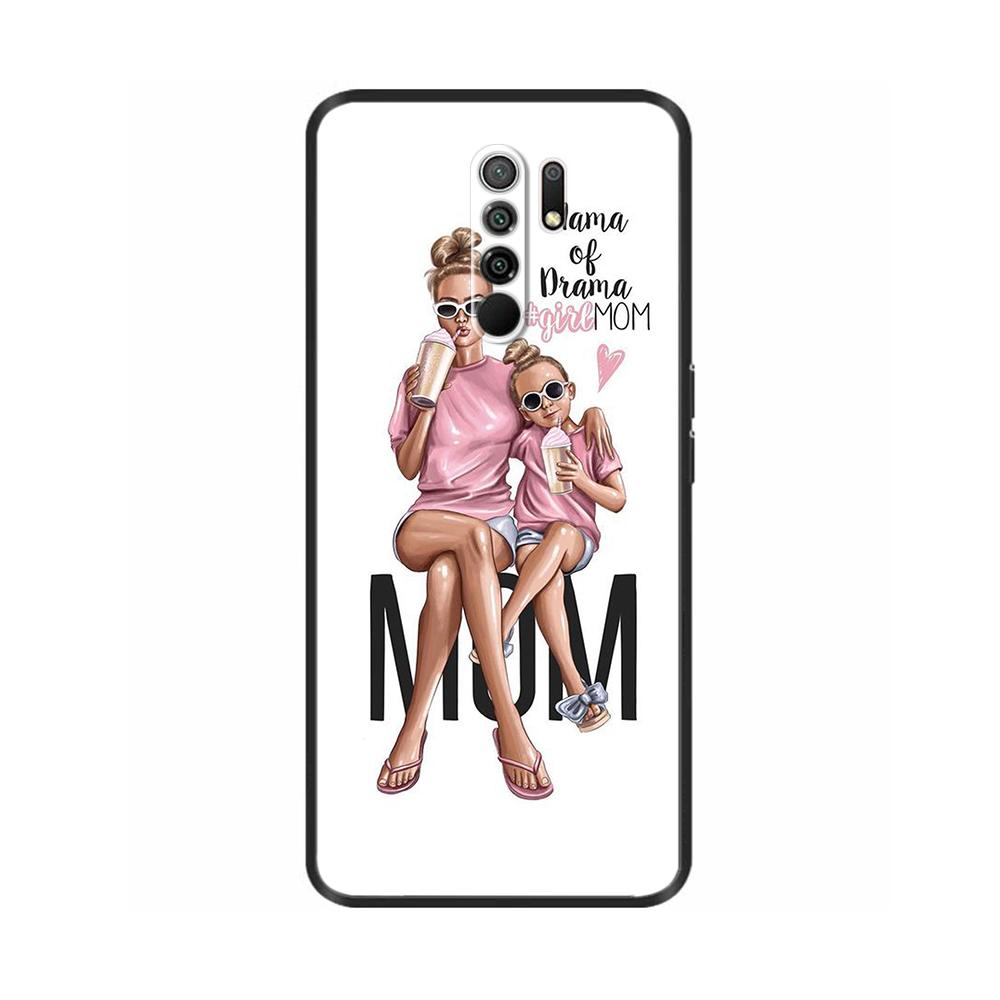 Silicon Case for Xiaomi Redmi 9 Redmi9 Case Back Cover Coque Funda Shell Soft Black TPU Cute Cartoon Phone Bag Bumper Protective