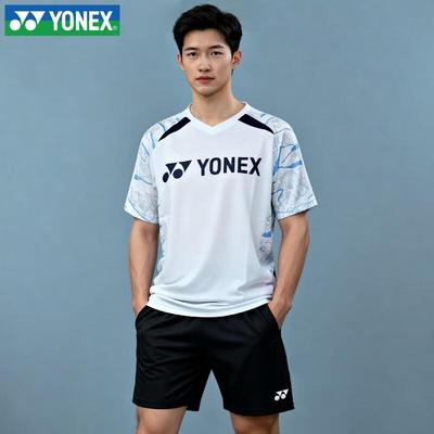 T-shirt da Badminton da Uomo Yonex a Maniche Corte Quick-Dry