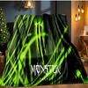 Monster Energy Flannel Blanket, Use for Birthday/Holiday Gift, Soft Blanket for Sofa/Bed/Camping/Office/Tourism Use,All Seasons