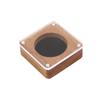 Boîte de présentation pour capsules de pièces en bois avec couvercle transparent Support de rangement compact pour pièces Étui de présentation pour dollar en argent