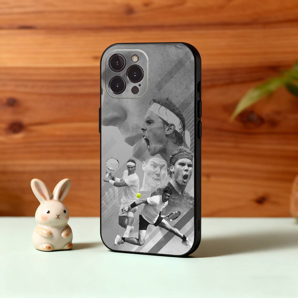 Tennis R-Rafael N-Nadal Handyhülle Für iPhone17,16,15,14,13,12Plus,Pro Max,XS,5G Weiches Silikon Schwarze Hülle
