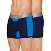 XYXX Men' Underwear Illuminati IntelliSoft Antimicrobial Micro Modal Trunk Pack of ( Iris; Iris & Brillia