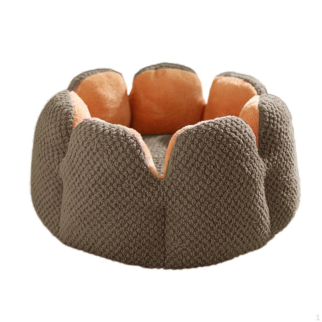 Warm Pet Bed Mat Sleep Pad Blanket Machine Washable Cushion Flower Shape for Kitten Puppy