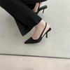 Designer Pointed Toe Women Sandals Shoes Fashion Slip On Singbacks Sandalias Shoes Elegant High Heel Party Dress Shoes