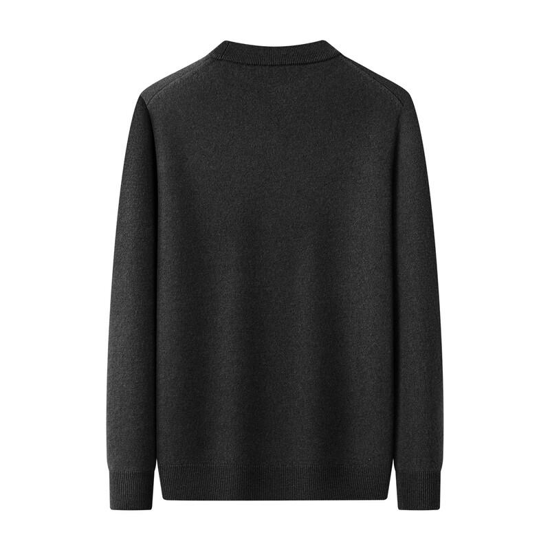 Men's Cashmere Wool Blend Round Neck Pullover Sweater