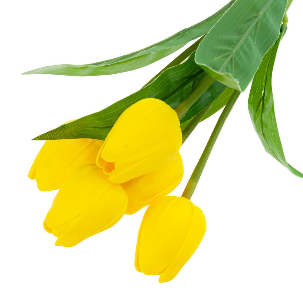 CV26799-7 ARTIFICIAL RUBBER-COATED RED TULIP BEAUTIFUL AS LIFE FOAM TULIPS centerpiece