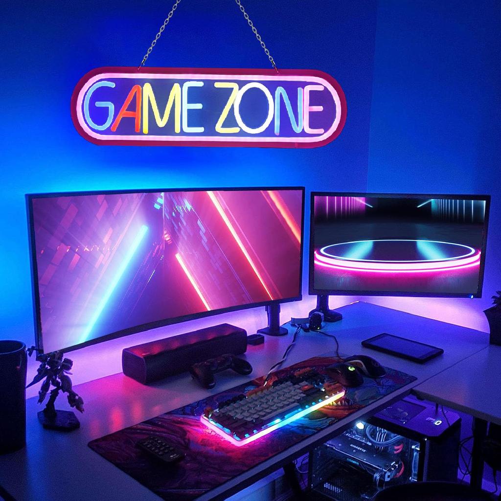 Gaming LED Neon Light Wall Decor Game Room Atmosphere Lamp Teen Boys Room Decoration
