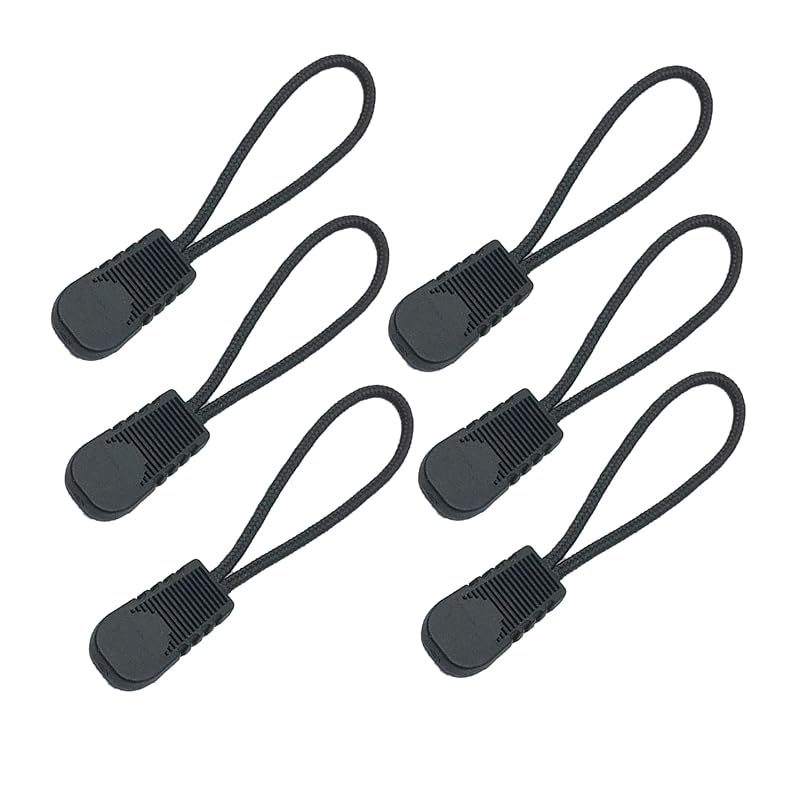 

zipper pull set of 6, zipper tab aid, Zipper opening/closing assist, black