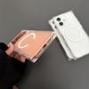 Square Frosted Magnetic Transparent Phone Case for iPhone 14/13/12 and Apple 17/16/15 PROMAX