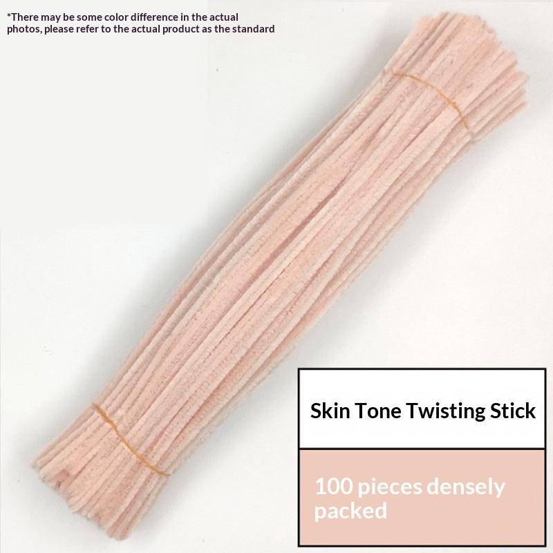 100Pcs Chenille Stems Toys Diy Strips Twist Bar Anvil Wire Craft Pipe Creative Hobby Children Plush Stick Chenille Sticks