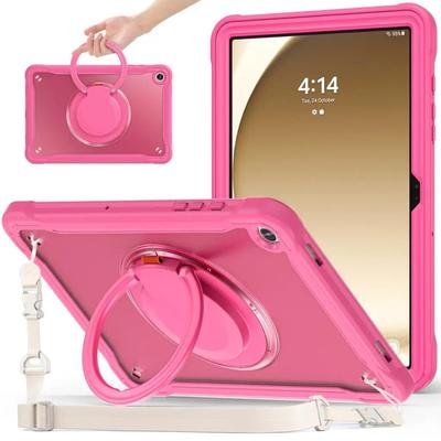 360 Grad drehbarer Standkoffer für Samsung Galaxy Tab A9 SM-X110 X115 X117 Plus SM-X210 X216 X218 Handhalter Umhängeband Rüstungsabdeckung