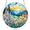 Puzzle Sun Catcher Stained Glass Window Hangings Acrylic Suncatchers Decors for Home Garden Ornament Housewarmings Gift