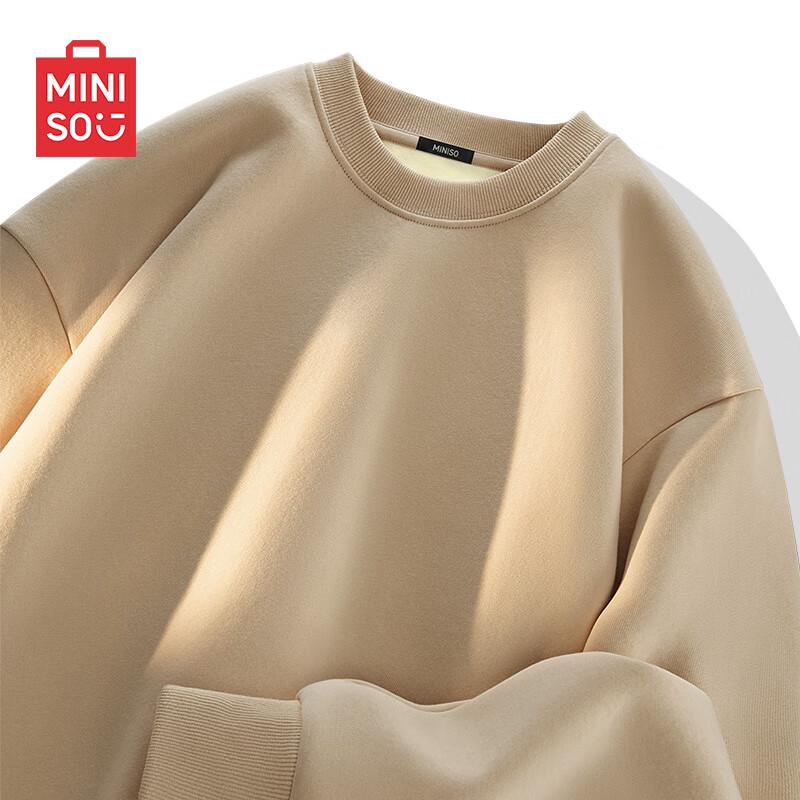 

MINISO Men s Winter Fleece Lined Crewneck Sweatshirt XL
