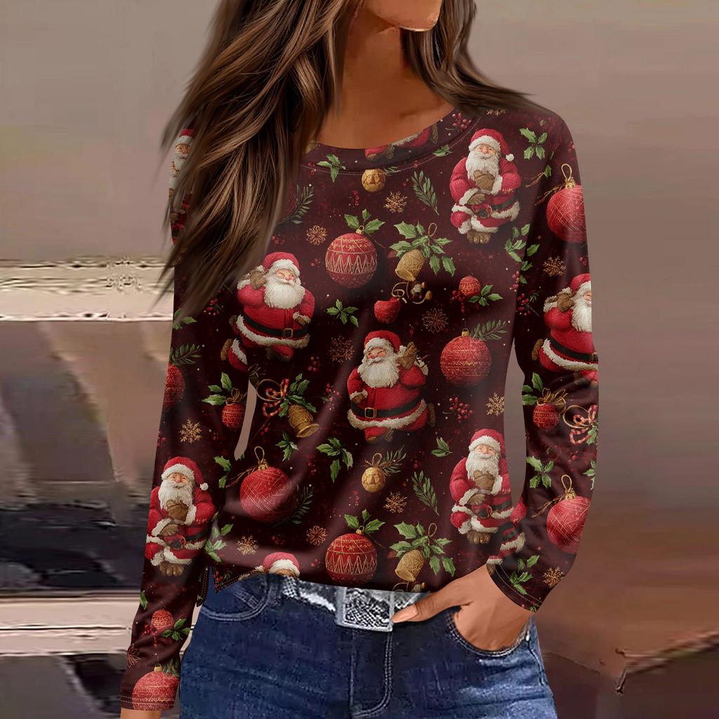 Womens's Fashion Casual Halloween Print V-neck Mid Length Pocket 3/4 Sleeve Top
