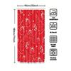 Tu Charming Christmas Shower Curtain Festive Holiday Bathroom Decor Red White Patterned Fabric Waterproof Holiday Home Decor Gif