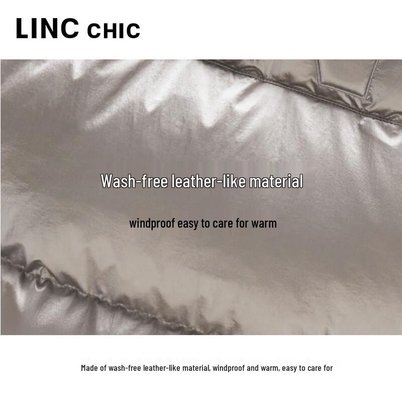 Jinyujie Women's Mid-length Loose Fit Puffer Down Jacket