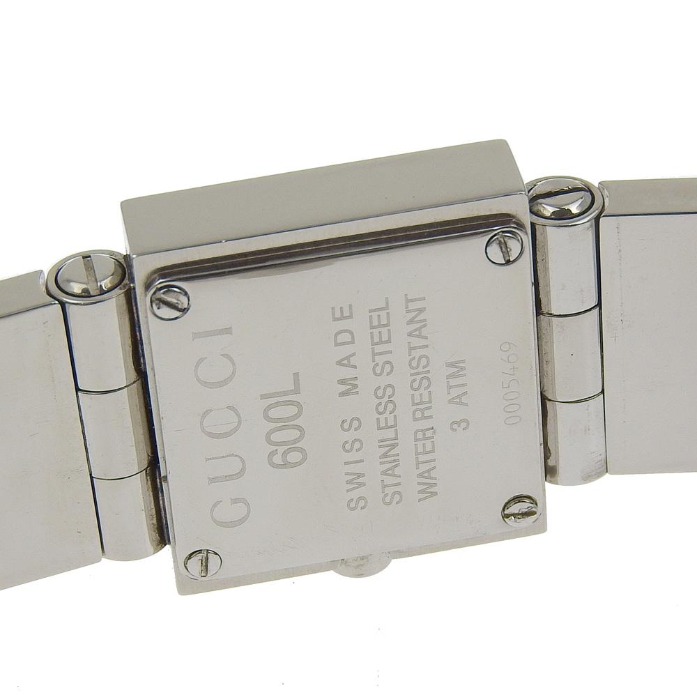 GUCCI Watches 600L blackDial Stainless Steel Quartz Analog display Women Used