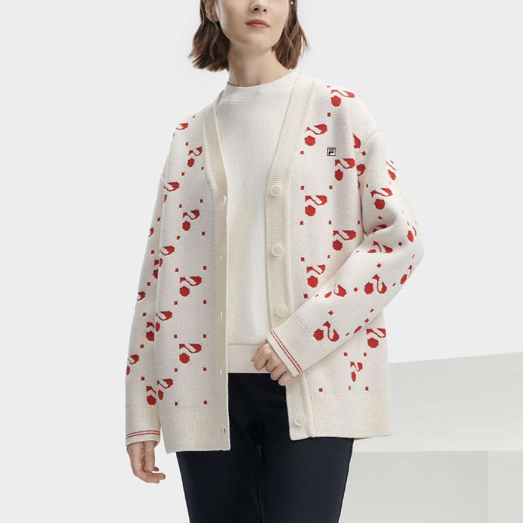 New FILA Long Sleeved Sweater Women's Legend Red F11W341407F-RD