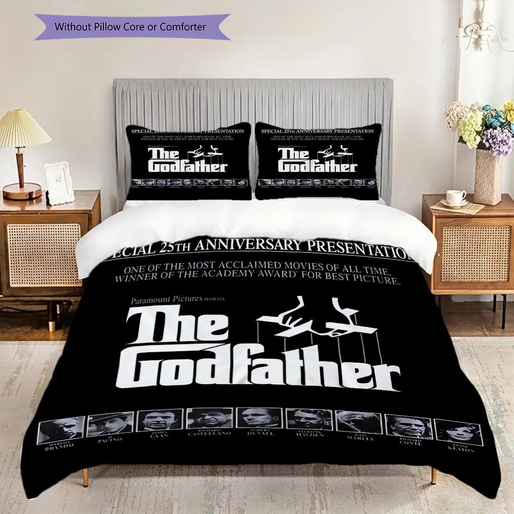 Godfather Legacy Th Anniversary Bedding (1 * duvet cover + 2 * pillowcase, without core) 2D Flat Soft and comfortable Duvet cover and pillowcase