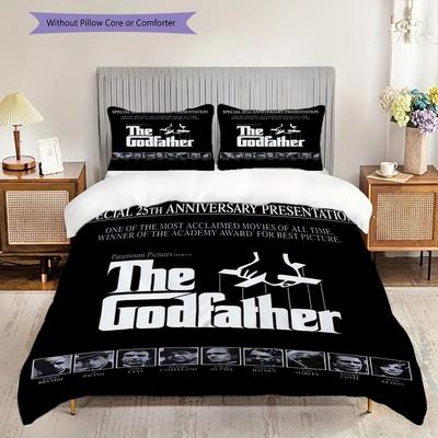 Godfather Legacy Th Anniversary Bedding (1 * Duvet Cover + 2 * Pillowcase, Without Core) 2D Flat Soft and Comfortable Duvet Cover and Pillowcase