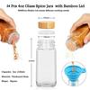 Bamboo Lid 120ml Glass Spice Jar - Square Seasoning Container