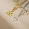 Lucktune Triquetra Witch Knot Pendant Necklace Stainless Steel Irish Celtics Knot Amulet for Women Couple Jewelry