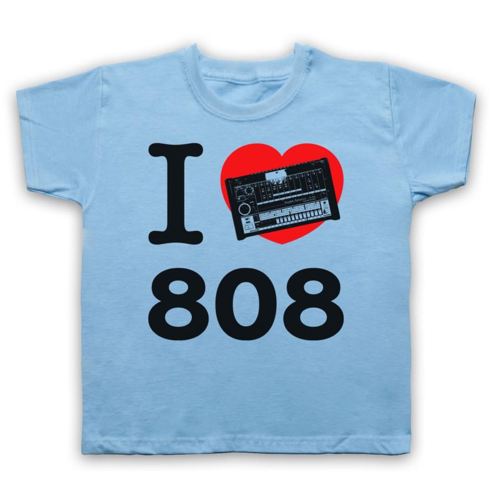 

I Love 808 Drum Machine Detroit Techno House Music Kids Childs T-Shirt 4XL