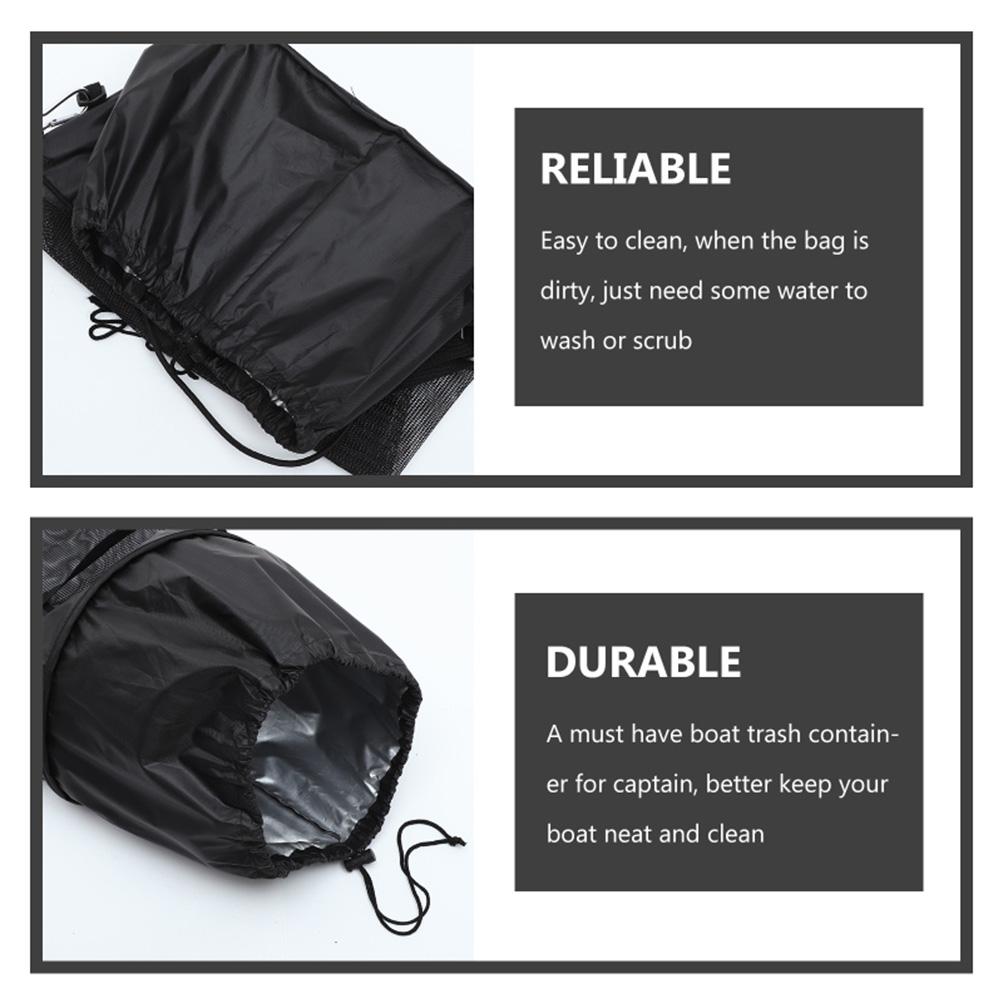 Boat Trash Bag Portable Garbage Marine Pontoon Accessories Waste Portable Pouch Reusable Trapper Bag Kayak Camping Rubbish Bags