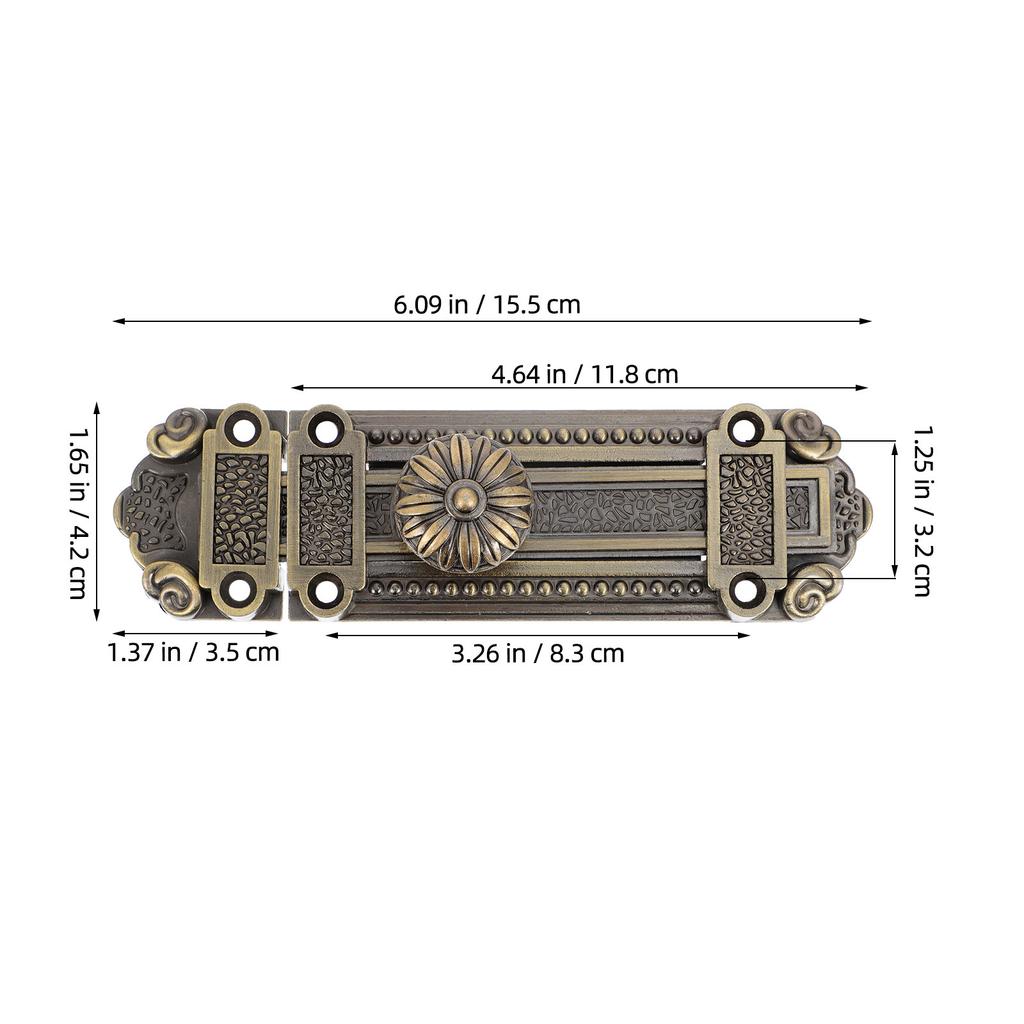 1pc Zinc Alloy Door Window Latch Vintage Security Sliding Bolt Lock Surface-mounted Pin Hardware Accessories