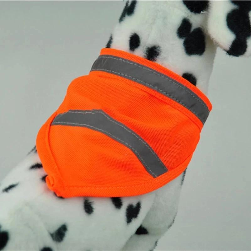 Chihuahua Teddy Pet Bryndáčky Reflexní Psí Ručník na Sliny Fluorescenční Psí Šátek Bandana pro Psy Suchý zip Svítící Psí Obojek