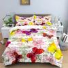 Butterfly Duvet Cover Set Polyester 3D Purple Butterfly Bedding Set Dreamy Night Butterfly Quilt Cover King Size Comforter Cover