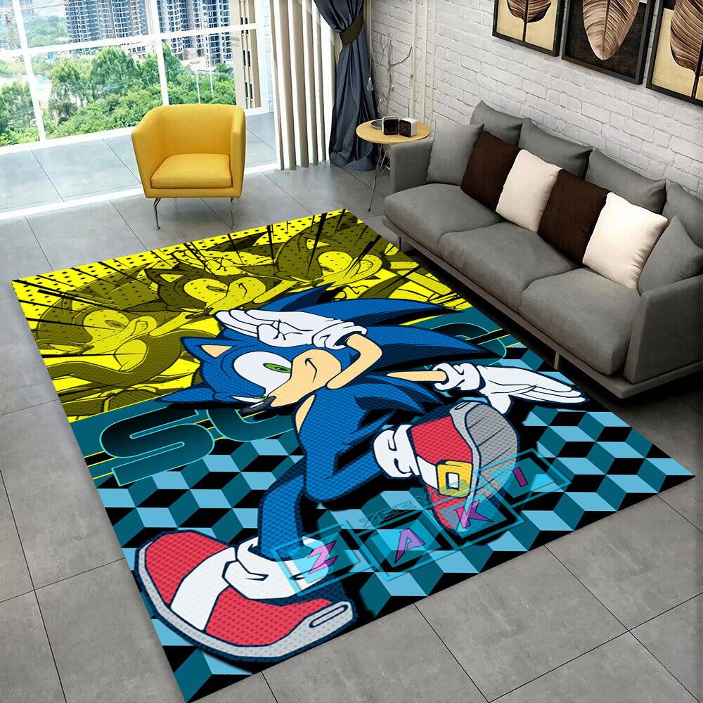 

Fashion S-Sonic Cartoon Game Carpet Rug for Playroom Bedroom Living Room Sofa Home Decor,kids Play Area Rug Non-slip Floor Mat 40x60cm