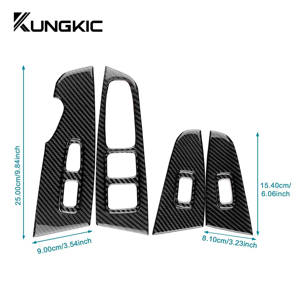Real Soft Carbon Fiber Sticker For Kia Sportage 2017 2018 2019 2020 2025 LHD RHD Car Front Rear Door Window Llift Panel Trim