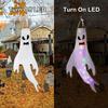 Halloween Decor Ghost Hanging LED Light Up Wind Tube Ornament for Party Scene Decoration Spooky Props Haunted House Decorations