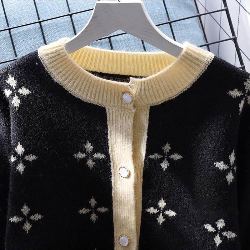 Pullover Mantel Strickjacke für Damen Herbst Winter Große Größe Vintage Locker Langarm Strick-Cardigan Pullover Jacke