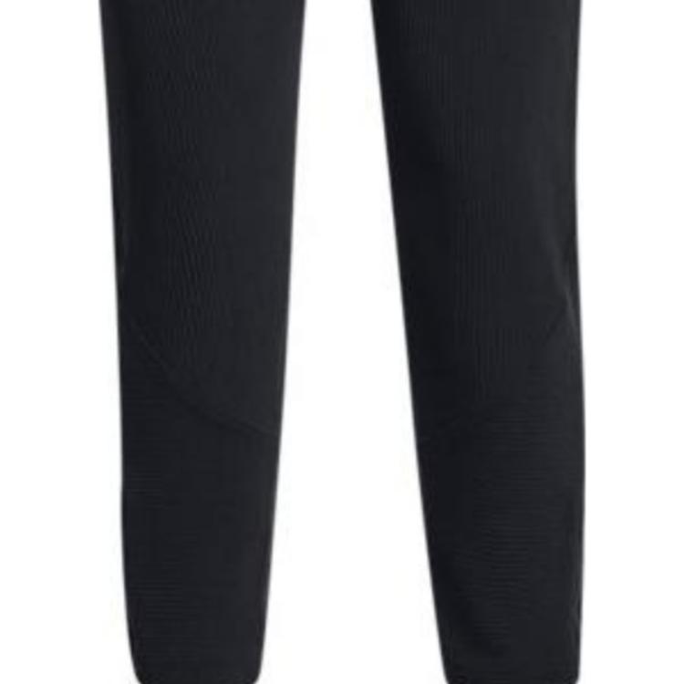 Under Armour Ottoman Solid Color Lace-Up Fleece Training Knit Pants Women Pants Black 1379778-001