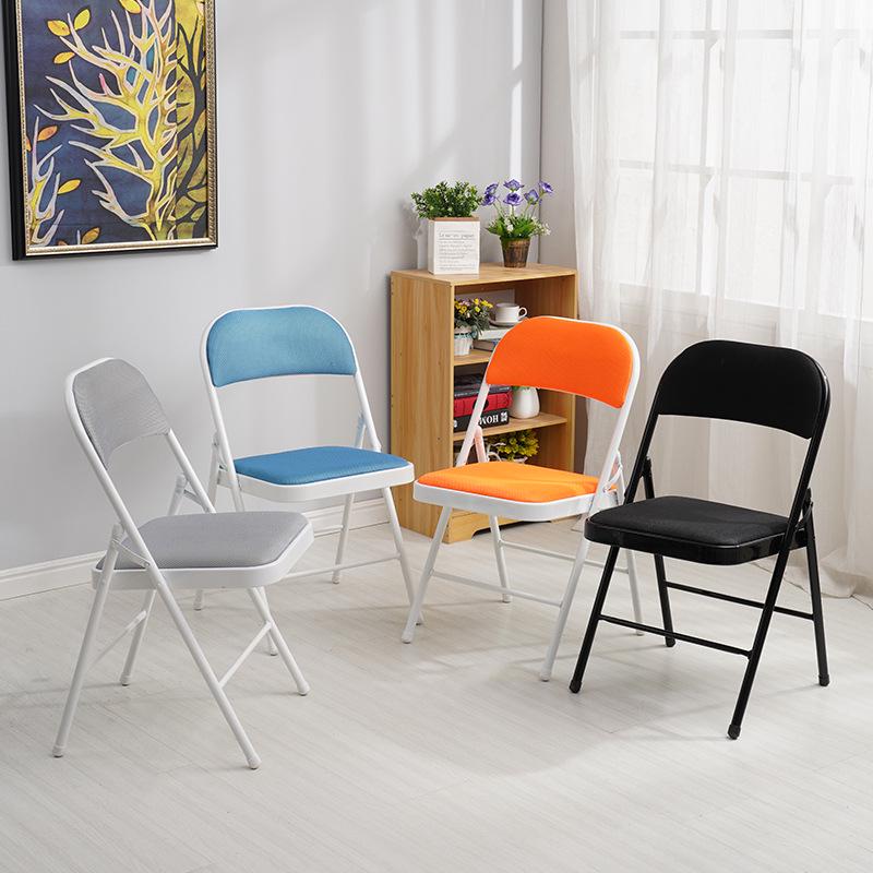 Compact Folding Chair with Backrest for Home, Office, or Dining