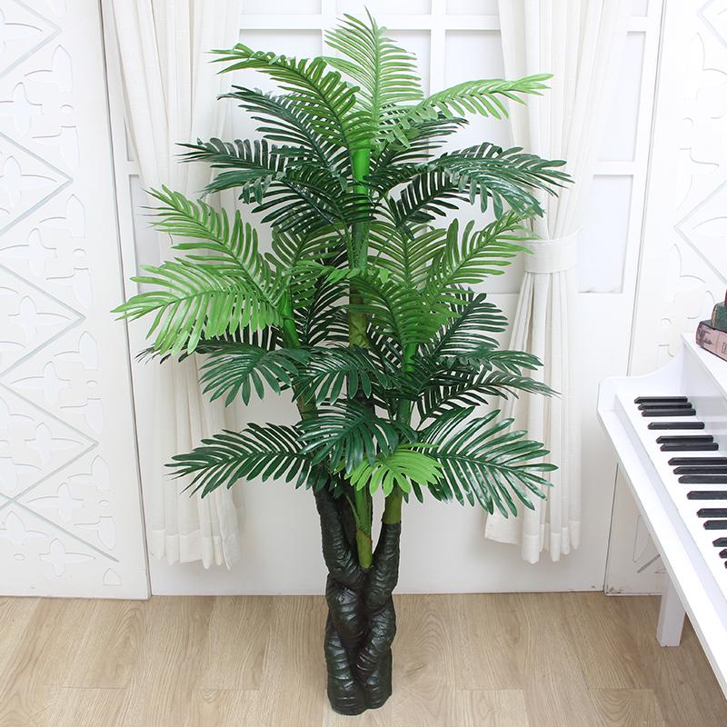 Große künstliche Fischschwanzpalme als Zimmerpflanze | Indoor-Kunstgrün für die Wohnzimmerdekoration