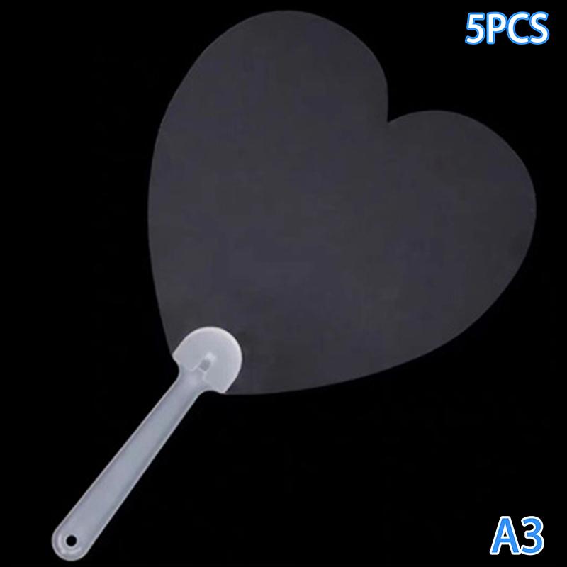 5Pcsmini Transparent Blank Fan Children Diy Blank Hand Fan Stage Performance Hand Fan Decor For Diy Craft Make Hand Graffiti Fan