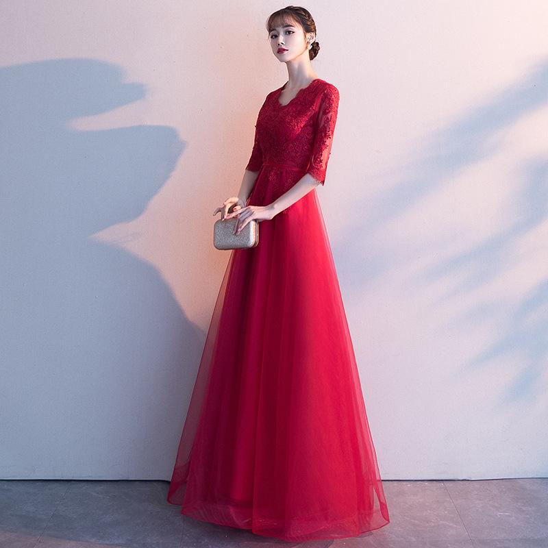 Temperament Evening Dress Women's 1011 New Summer Banquet Elegant Long Black Socialite Annual Meeting Dress Dress