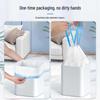 Thickened White Drawstring Trash Bags for Kitchen & Dorm - Large Size, Easy Carry & Sorting