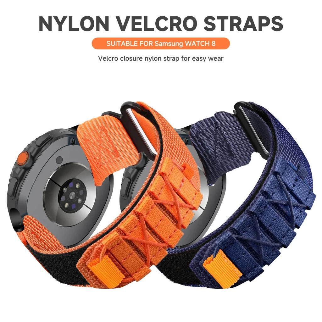 Nylonový smyčkový řemínek pro Samsung Galaxy Watch 8 40mm 44mm 8Classic 46mm Sportovní náramek pro Galaxy Watch Ultra 2025 47mm Náramek