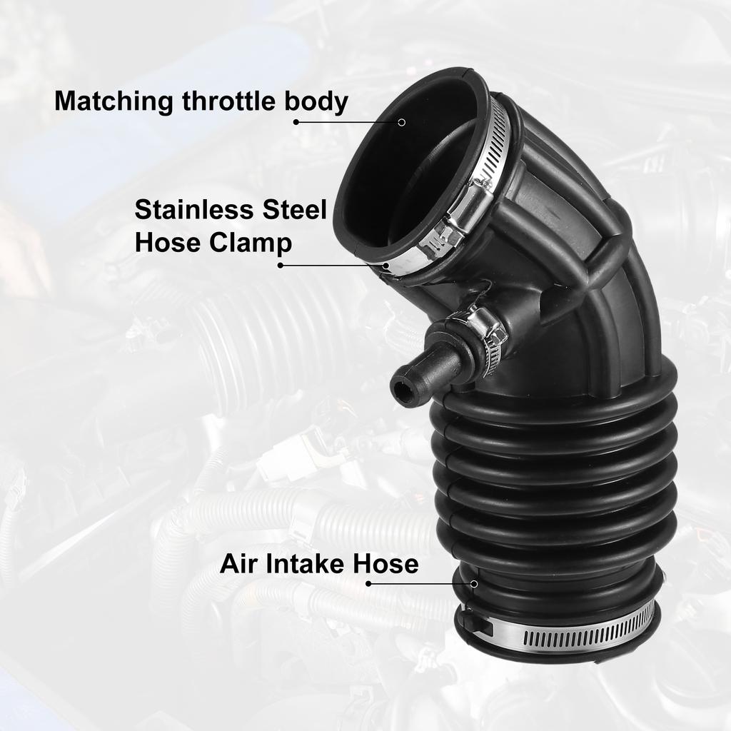 UXCELL Air Cleaner Intake Hose Tube with Clamps for Nissan Altima 2007 2008 2009 2010 2011 2012 2013 16576-JA000