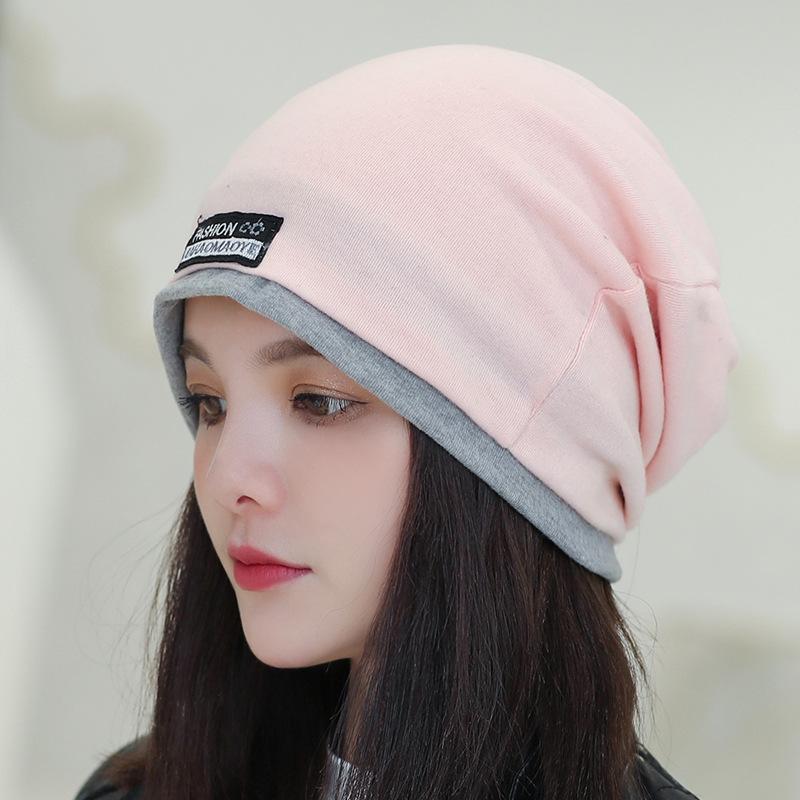 Bilateral Solid Color Thermal Stack Hat Woman