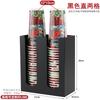 Bamboo/Black red Acrylic Storage Rack Coffee Tea Shop Cup Holder many grid Appliances Disposable Frame Taker