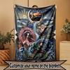 Custom Name Personalized Demon Slayer Print Blanket, Home Decor, Bedroom, Sofa, Camping, Couch, Gifts for Birthday Christmas