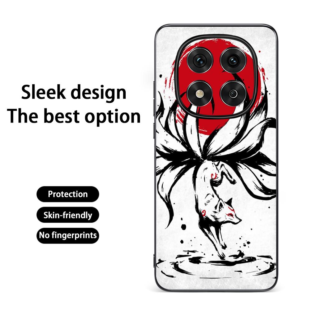 Nine-tailed fox art fashion design Phone Case For Redmi Note 14 13 12 11 Pro Plus S 5G 14C A3 Soft Black Phone Cover