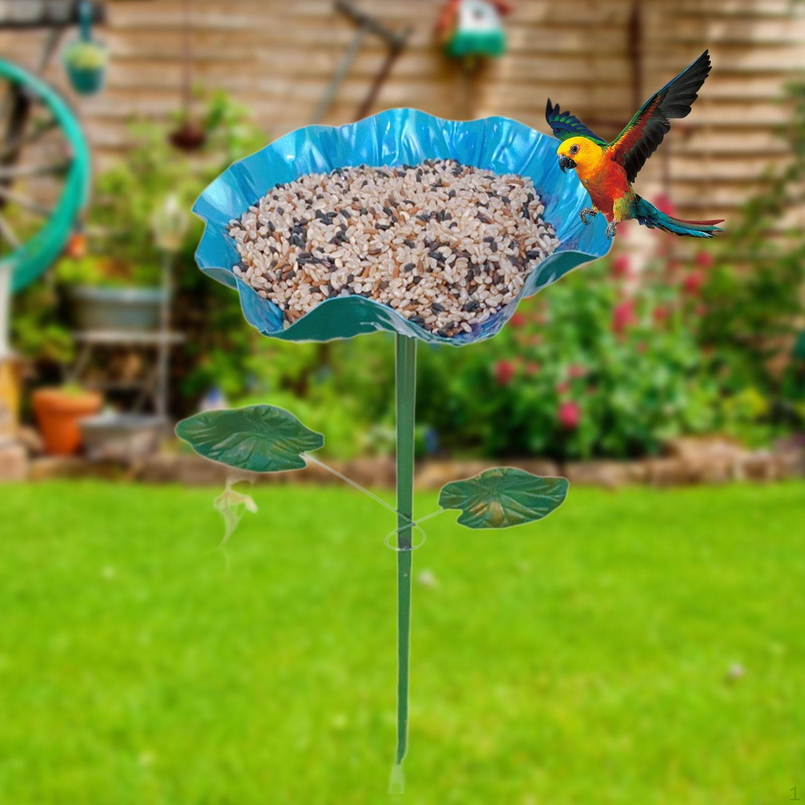 

Кормушка-купалка для птиц с металлической стойкой, чаша-купалка для птиц в форме листа лотоса, пьедестал для улицы,
