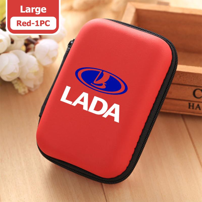 Mini Earphone Case Portable Mini Zipper Headphone Bag Storage Box Accessories For Lada Xray Granta Priora Sedan Sport Kalina