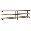 TV Stand in Sonoma Oak Finish 160 x 30 x 50 cm Engineered Wood